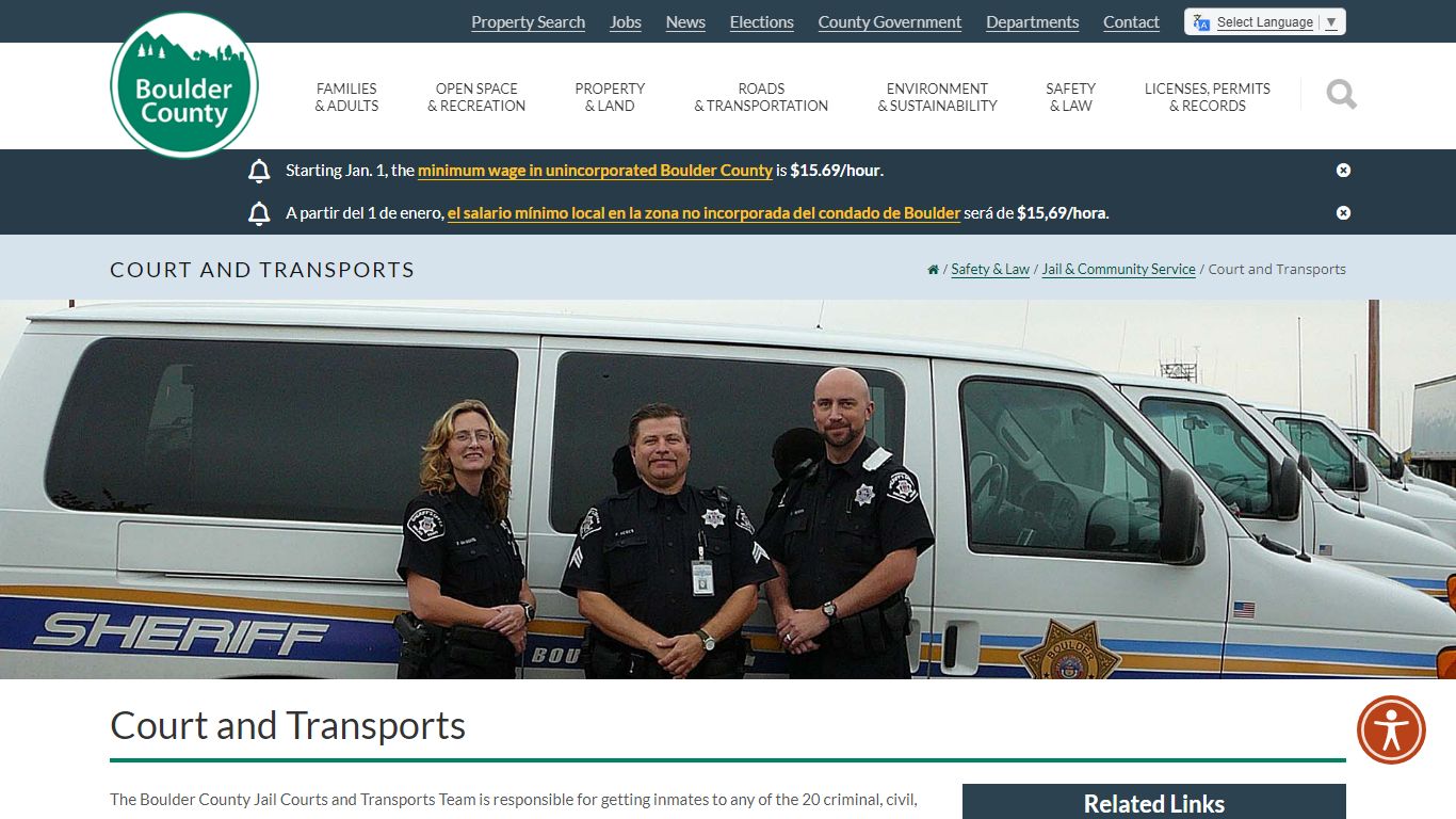 Court and Transports - Boulder County